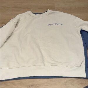 Don't Know Women's Cream Crewneck Sweater